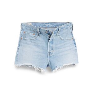 Levis® 501 Original Frayed Denim Shorts Women light blue